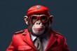 confident cool ape dressed as a spy