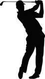 Fototapeta  - golfer silhouette