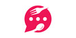 © Mas_W - logo design combination of chat sign with spoon and fork, food ordering logo.