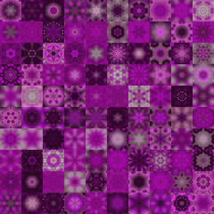 Poster - Floral geometric shapes vintage style seamless pattern background.