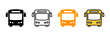 Bus icon set vector. bus sign and symbol. transport symbol