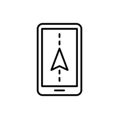 Poster - Mobile navigation outline icons, vector illustration ,simple transparent graphic element .Isolated on white background