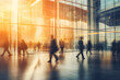 © Sayuri - Dynamic office hustle: Golden-hour influx, ICM magic—modern work culture in vibrant motion.