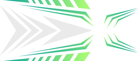 Wall Mural - sporty arrow green gradient jersey abstract background