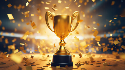 golden trophy cup