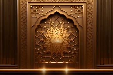 Wall Mural - flat simple Islamic ornament background