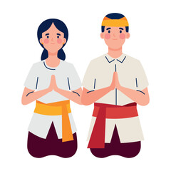 Canvas Print - nyepi couple praying