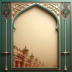 Wall Mural - flat simple Islamic ornament background