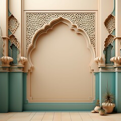 Wall Mural - flat simple Islamic ornament background