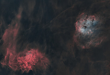 Wall Mural - flaming star and tadpole nebula 2