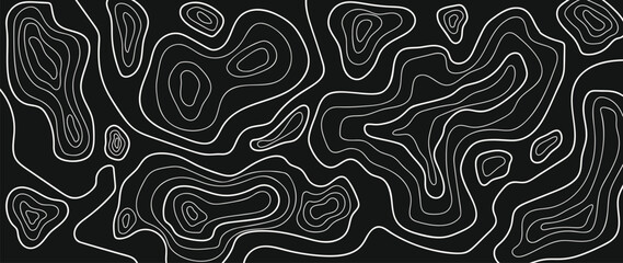 Wall Mural - topographic map pattern background vector. abstract mountain terrain map background with abstract sh