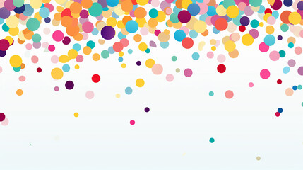 Wall Mural - great colorful confetti horizontal seamless border on white background