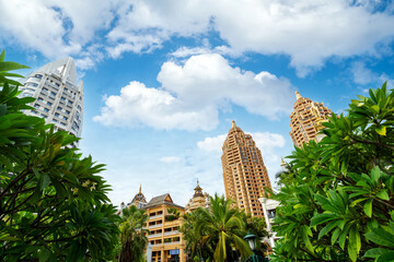 Canvas Print - Southeast Asian style architecture in Xishuangbanna, Yunnan, China.