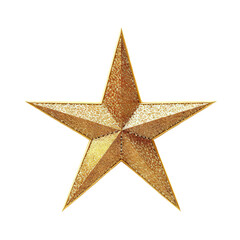 Wall Mural - golden star cut out