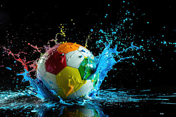 Wall Mural - ball colorful on background