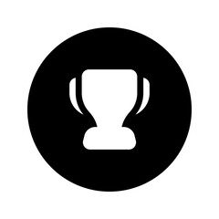 Canvas Print - trophy glyph circular icon