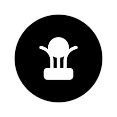 Sticker - trophy glyph circular icon