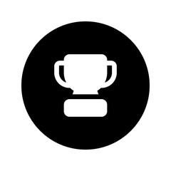 Sticker - trophy glyph circular icon