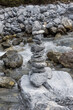 Stones balance in the river