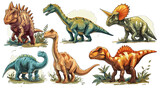 Fototapeta Pokój dzieciecy - Set of Dinosaurs Illustration