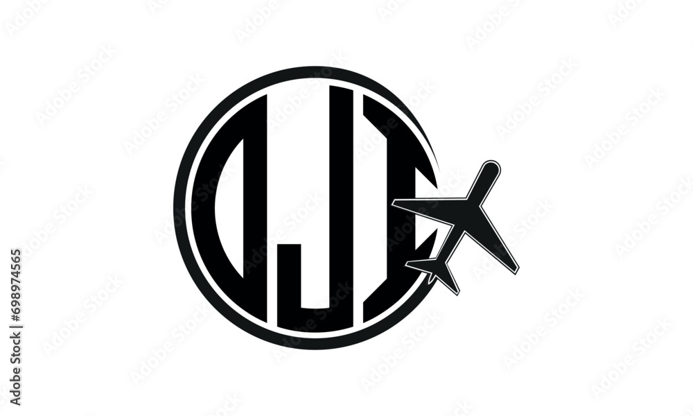 OJI three initial letter circle tour & travel agency logo design vector ...