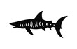A Zebra shark silhouette Vector isolated on a white background