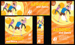 aerobic gym and dance banner layout