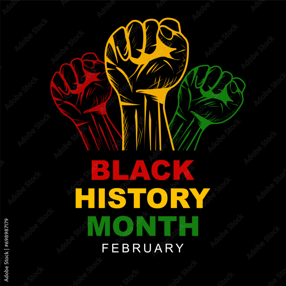 Vector illustration of Black History Month which is celebrated every ...