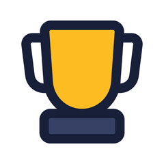 Sticker - trophy flat line icon