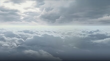 View Of The Clouds, Dark Clouds Before A Thunder-storm, Grey Sky With Clouds, Bad Weather, Rainy Day, Winter Day During A Storm, Sky Background With Clouds, Dark Clouds, Flying Over The Clouds