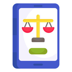 Canvas Print - Unique design icon of mobile justice app

