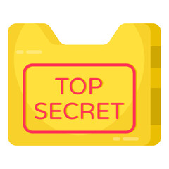 Wall Mural - Premium download icon of top secret folder 

