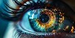 © Bartek - Close-up of a human eye with advanced cybernetic enhancements, symbolizing futuristic vision technology