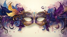 Carnival Mask. Mardi Gras. Carnival Masquerade Venetian Mask, Banner