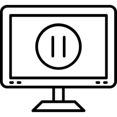 Canvas Print - Pause Button icon