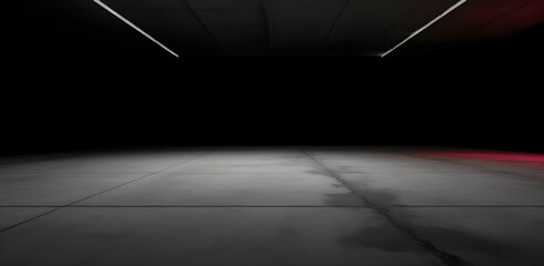 Aufkleber - Rough textured surface with cracks in the grey concrete floor . Texture or background.