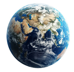 Poster - Blue planet earth isolated on white background. Clipping path