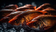 Freshness of seafood in close up, underwater gourmet meal cooking generated by AI