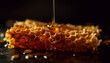 Freshness of nature golden liquid, honeycomb, nourishes healthy eating generated by AI