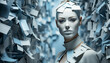 © djvstock - Young businessman looking at camera, success in futuristic technology generated by AI