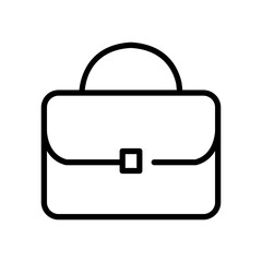 Poster - office bag line logo icon vector image