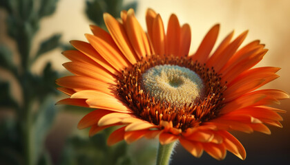 Wall Mural - Vibrant yellow daisy blossoms in a meadow, surrounded by green generated by AI