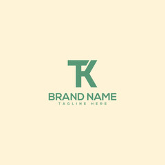 Monogram professional unique letter TK KT logo design template. Initials Business logo.