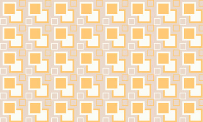 Wall Mural - Geometric pattern yellow squares on beige background vector design