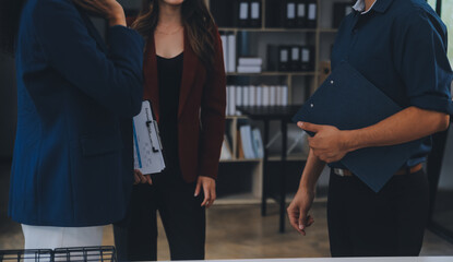 Wall Mural - Business handshake for teamwork of business merger and acquisition,successful negotiate,hand shake,two businessman shake hand with partner to celebration partnership and business deal concept