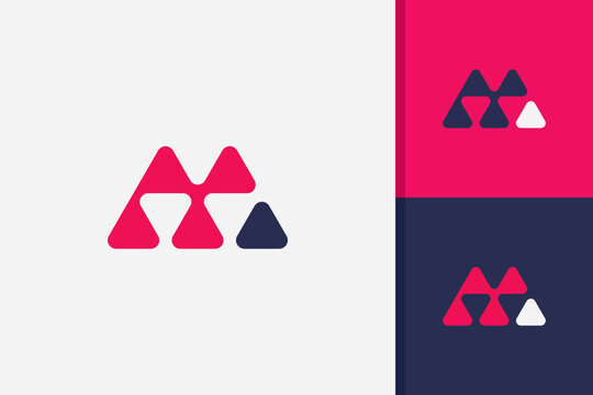 abstract letter m logo design template