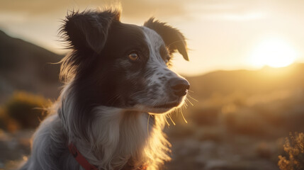 Close-up of the dog in nature