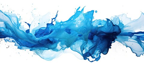 Poster - Blue Liquid Dynamic Transparent Setting Generative AI