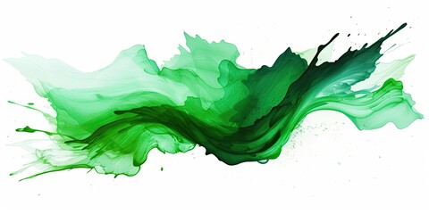 Poster - Green Liquid Dynamic Transparent Backdrop Generative AI