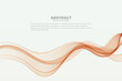 Abstract peach swirl wave background. Design element, transparent wave flow lines.